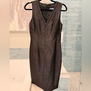 NWT Black and Tan/Gold Antonio Melani Sleeveless Sheath Dress